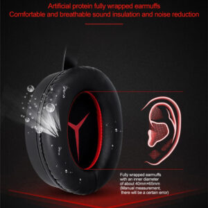 Lenovo Y480 Wired Gaming Headset Gamer PC Over The Ear Headphone With