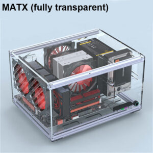 MATX / ATX Computer Case Brown Transparent Acrylic Extended Edition