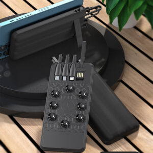 Magnetic Wireless Charger Power Bank 20000mAh Built In Cable Portable