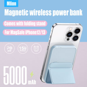 Magnetic Wireless Power Bank Magsafe Battery Pack 5000mAh With Folding