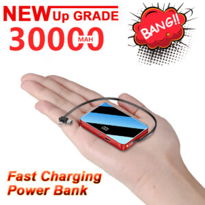 Mini Portable 30000mAh Powerbank Charger 2USB Port Digital Display