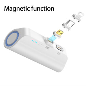 Mini Portable Power Bank Back Clip Battery Samsung Xiaomi Magnetic