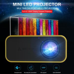 Mini Projector Portable HD Projector Supported 1920*1080P Projector LED