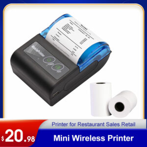 Mini Thermal Printer 2 Inch Wireless USB Receipt Bill Ticket Printer
