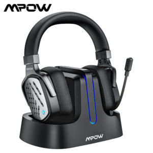 Mpow T1 2.4ghz Wireless Gaming Headset With Base Station 3.5mm Wired