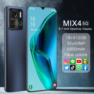 MIX4 5G Smartphone 6.7inch Face Unlock HD+ 6800mAh Android 16+512gb