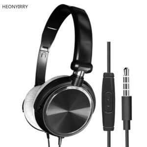 Wired Headphones With Microphone Over Gaming Ear Headsets Bass Hifi
