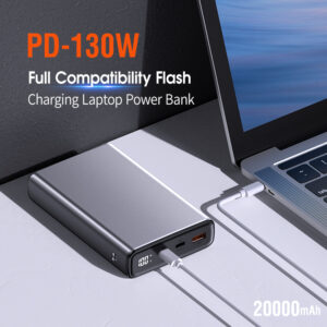 Power Bank PD 130W High Powerbank External Battery Pack Mobile Phone