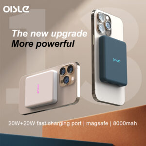OISLE 8000 Mini MagSafe Power Bank Wireless Portable External Battery