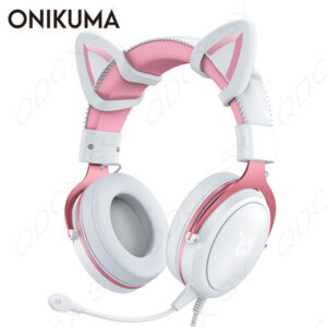 ONIKUMA X10 Pink Gaming Headset Cat Ear Wired