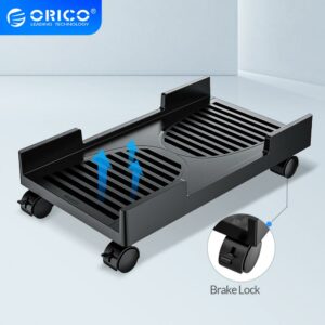 ORICO Mobile Adjustable Computer Tower Holder Computer CPU Stand Cart