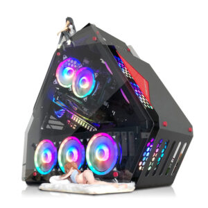 Open ATX M ATX Motherboard Computer Cases Double Side Transparent DIY
