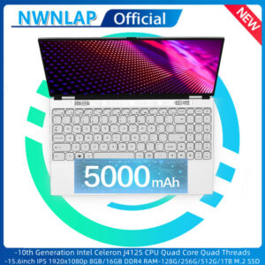 PC Portable 8G / 16GB Ram+128gb 1TB SSD Laptop Intel J4125 CPU 15.6"