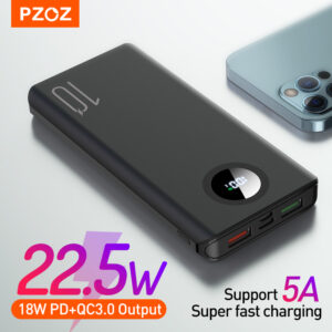 PZOZ Power Bank 10000mAh Portable Charger Power Bank 20000 Mobile Phone