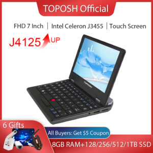 Pocket Laptop 7 Inch J4125 Notebook 8+256 With Touch Screen Portable