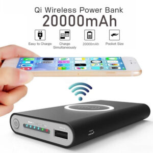 Portable Ultra Thin Wireless Charger Power Bank 20000mAh 2.1A Fast