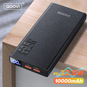 QOOVI Power Bank 10000mAh PD 20W Fast Charging Powerbank External