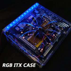 RGB MINI ITX Case HTPC Computer Chassis Desktop For Game Chassis