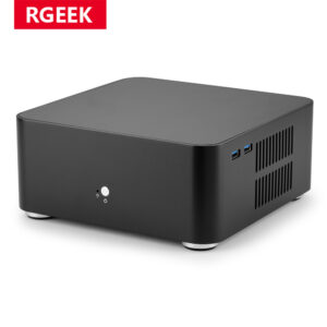 RGEEK L80 All Aluminum Chassis Small Desktop Computer Case PSU HTPC