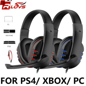 RLOVS Gaming Headset 3.5mm Wired Over Head Gamer Headphone With