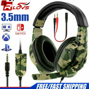 RLOVS Wired Gaming Headphones With Microphone For Computer PS4 PS5 XBOX