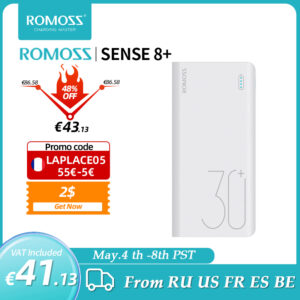 ROMOSS Power Bank 30000mAh 18W Fast Charging Power Bank