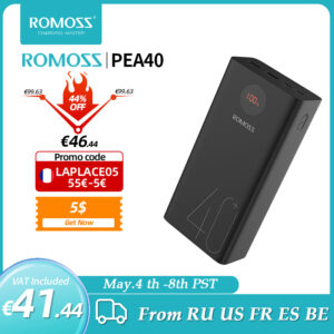 ROMOSS Power Bank 40000mAh 18W PD QC 3.0