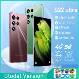 S22 Ultra 12+512gb Fingerprint Face Unlock 5000mAh Qualcomm 888+