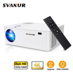 Svanur Full HD Projector Native 1080P Support 4K Beamer 8500 Lumens