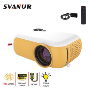 Svanur LED Mini Projector 480x360p Support 1080P Full HD HDMI