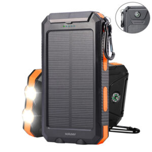Solar Power Bank 20000mAh Waterproof Portable Solar Charger Powerbank
