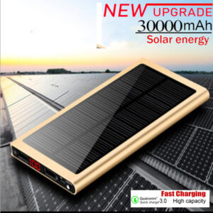 Solar Power Bank 30000 mAh Wireless Charger 2USB Portable Charging