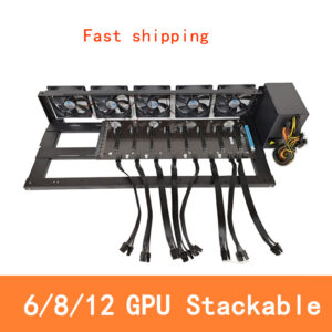 Stackable Open Air Miner Case 6 / 8 / 12 GPU Mining Rig Frame For