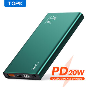 TOPK I1006p Portable Power Bank 10000mAh With 20W PD Charging Power Bank