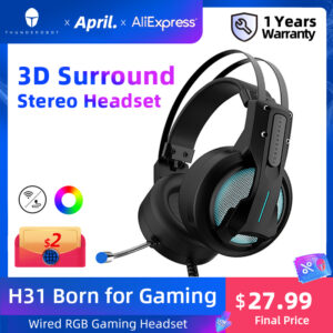Thunderobot H31 Wired Gaming Headphone With Boom Microphone RGB Heaset