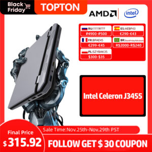 Topton Pocket Laptops Intel Celeron J3455 High Performance 7 Inch