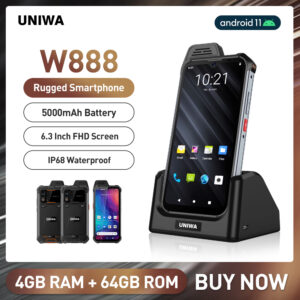 UNIWA W888 IP68 Waterproof Smartphone Walkie Talkie PTT 4G Mobile Phone