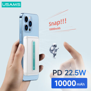 USAMS 22.5W Max Magnetic Power Bank Wireless Output 15W Mini Power Bank