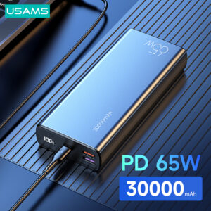 USAMS PD 65W Power Bank 30000mAh QC FCP AFC Fast Charge Power Bank For