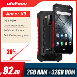 Ulefone Armor X3 IP68 Rugged Waterproof Smartphone Android 9.0