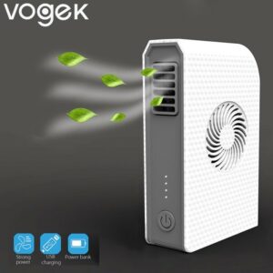 Vogek 2 In 1 6000mAh Power Bank With Mini Air Conditioner Portable