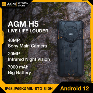 World Premiere AGM H5 ANDROID12 Rugged Smartphone 7000mAh IP68 / IP69K