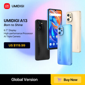 World Premiere Umidigi A13 Smartphone Unisoc T610 4GB 128GB 20MP AI