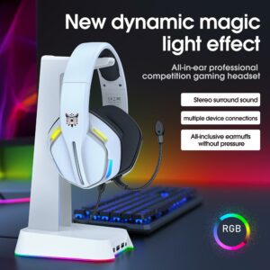 X27 Ear Mounted Wired Headset With Hd Microphone Luminous RGB Noise