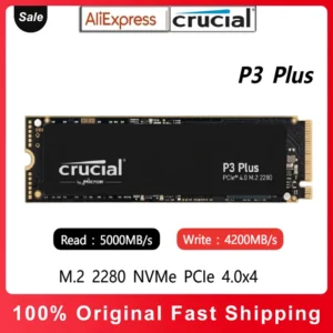 Crucial P3 Plus 1TB Pcie Gen4x4 3D NAND Nvme M.2 SSD 500GB 1TB 2TB 4TB
