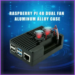 Raspberry Pi 4 Model B Aluminum Alloy Case With Dual Cooling Fan 4