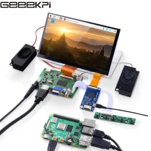 Geeekpi 7 Inch LCD 1024*600 Display Monitor Screen Kit With 2PCS