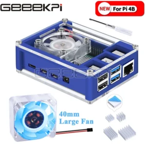 Raspberry Pi ABS Plastic Acrylic Case Blue Transparent / Dark Brown
