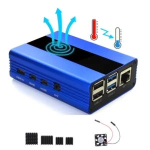 Raspberry Pi Aluminum Case Fan Heat Sink For Raspberry Pi 4 Model B