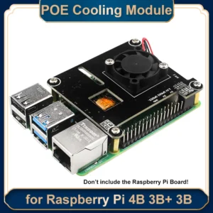 Raspberry Pi 4 Power Over Ethernet POE HAT With Cooling Fan Module DC
